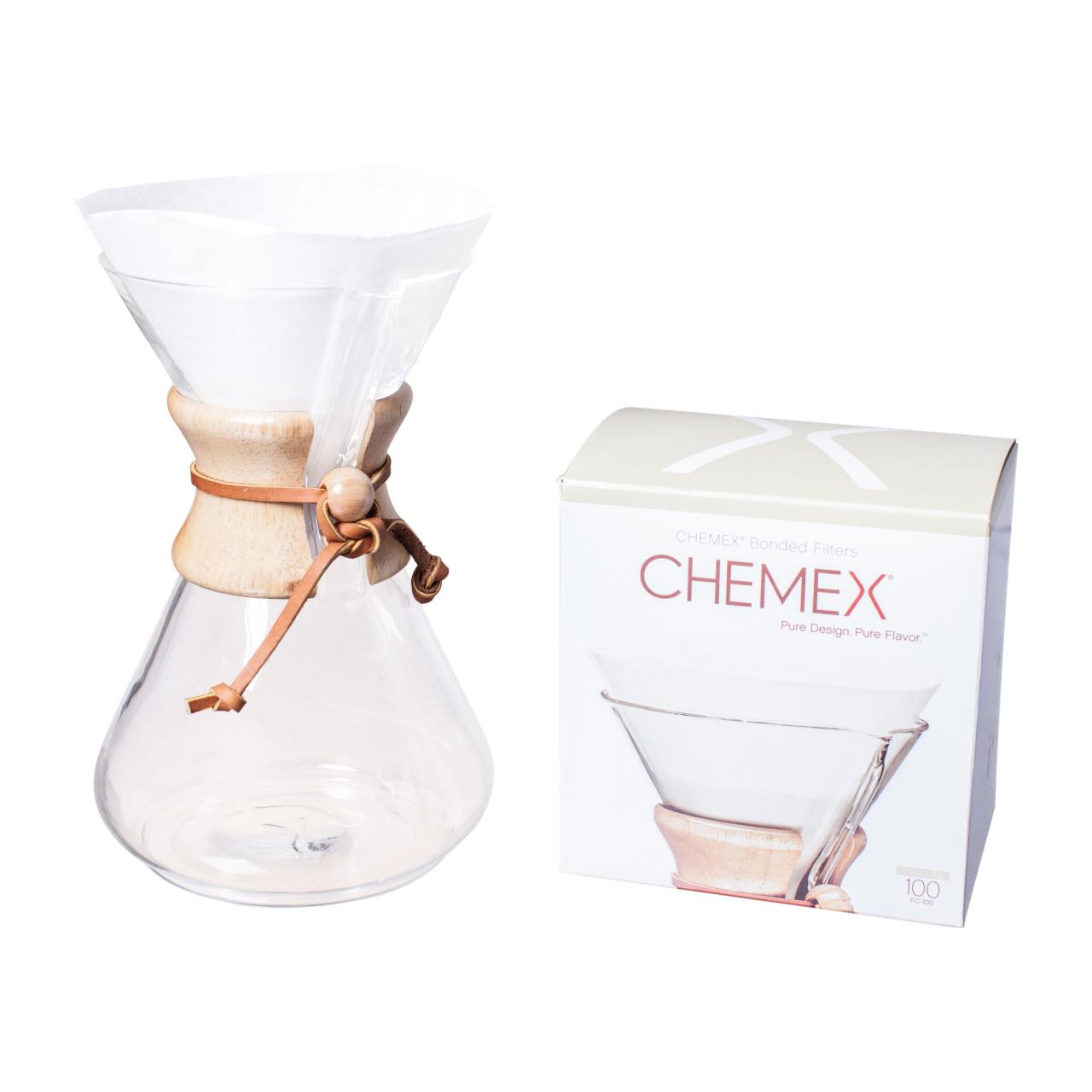 Chemex Bonded Filters Daire Kağıt Filtre 100 Adet 6 Kap