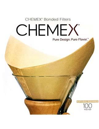  Chemex Bonded Filters Doğal-Kare Kağıt Filtre 100 Adet