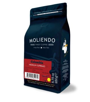 Moliendo Colombia Medellin Supremo Yöresel Kahve