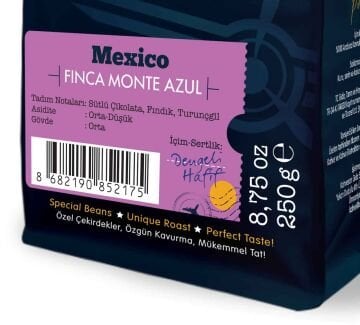 Moliendo Mexico SHG Finca Monte Azul Yöresel Kahve 250 gr.