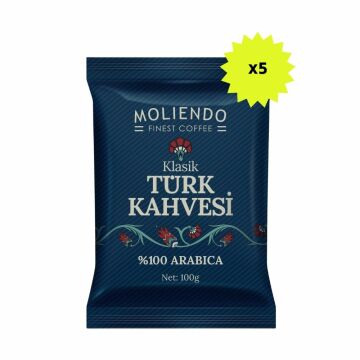 Moliendo Klasik Türk Kahvesi 100 g 5'li Avantaj Paketi