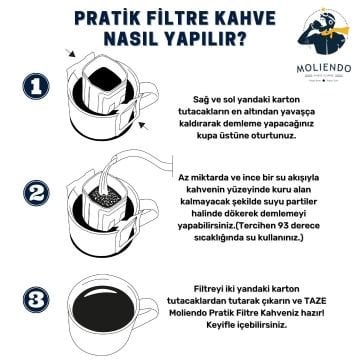 Moliendo Ethiopia Yirgacheffe Pratik Filtre Kahve Avantaj Paketi 2 x 10 Toplam 20 Adet