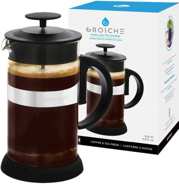 Grosche Zurich French Press Siyah 3 Cup 350 ml