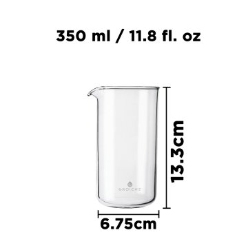 Grosche French Press Yedek Cam 3 Cup 350 ml