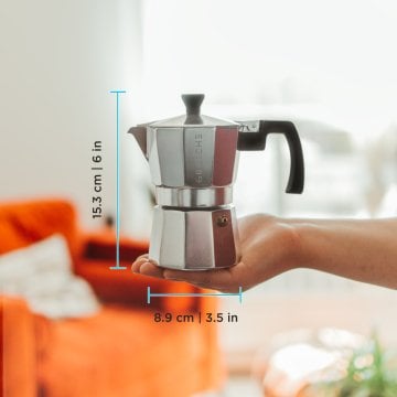 Grosche Milano Moka Pot Gümüş 3 Cup 150 ml