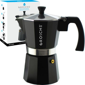 Grosche Milano Moka Pot Siyah 6 Cup 275 ml