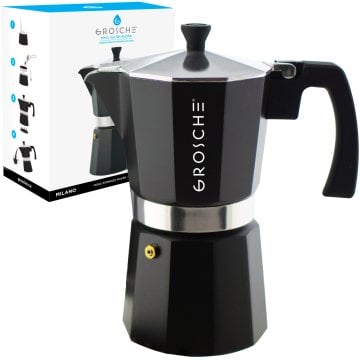 Grosche Milano Moka Pot Siyah 12 cup 700 ml